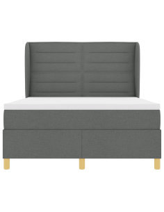 Letto con molle e materasso Grigio Scuro 90x190 cm Tessuto