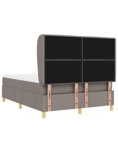 Letto con molle e materasso Grigio Scuro 90x190 cm Tessuto