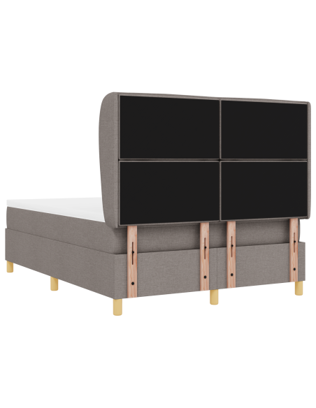 Letto con molle e materasso Grigio Scuro 90x190 cm Tessuto