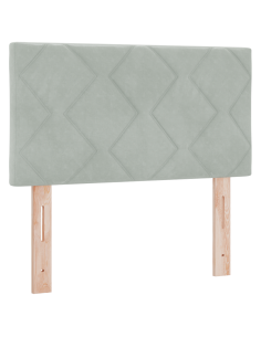 Letto a Sorgente LED con led Grigio chiaro 80 x 200 cm Velluto