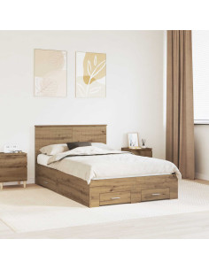 Struttura del letto Rovere artigianale 120 x 190 cm