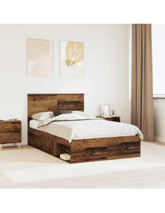 Struttura del letto Legno vecchio 120 x 190 cm Pino massello