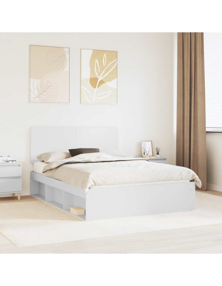 Struttura del letto Bianco 150 x 200 cm Pino massello