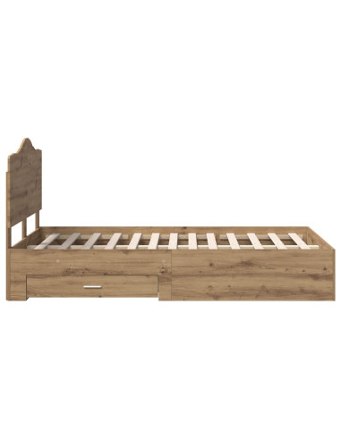 Struttura del letto Rovere artigianale 120 x 190 cm