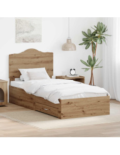 Struttura del letto Rovere artigianale 100 x 200 cm