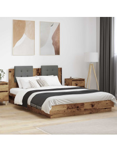 Struttura letto con testata Legno vecchio 160 x 200 cm