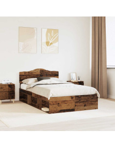 Struttura del letto Legno vecchio 135 x 190 cm Pino massello