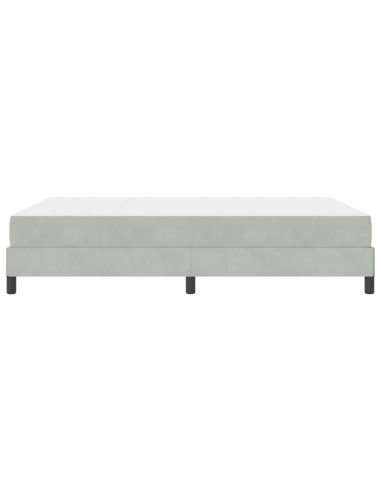 Letto a molle con materasso Grigio chiaro 140 x 200 cm Tessuto