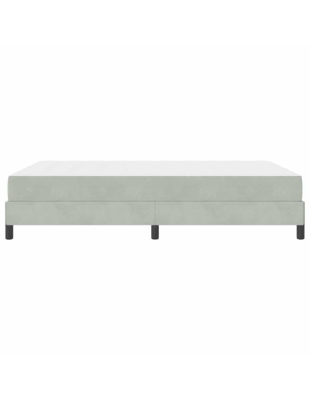 Letto a molle con materasso Grigio chiaro 140 x 200 cm Tessuto