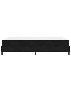 Letto a molle con materasso Nero 140 x 200 cm Tessuto