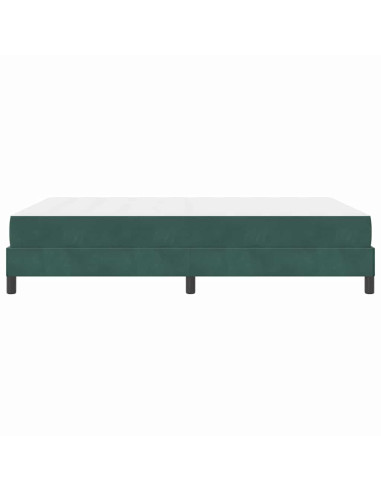 Letto a molle con materasso Verde Scuro 140 x 200 cm Tessuto