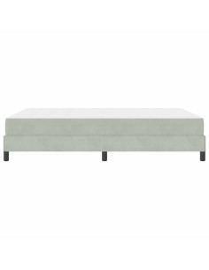 Letto a molle con materasso Grigio chiaro 160 x 200 cm Tessuto