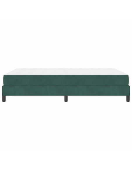 Letto a molle con materasso Verde Scuro 160 x 200 cm Tessuto