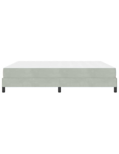 Letto a molle con materasso Grigio chiaro 180 x 200 cm Tessuto