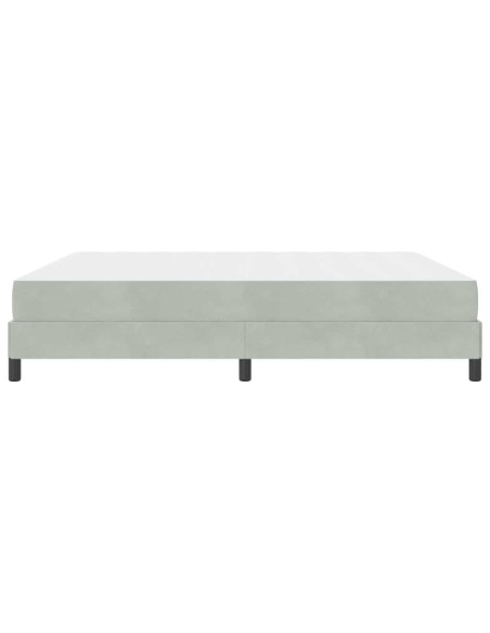 Letto a molle con materasso Grigio chiaro 180 x 200 cm Tessuto