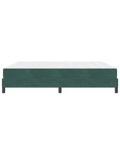 Letto a molle con materasso Verde Scuro 180 x 200 cm Tessuto