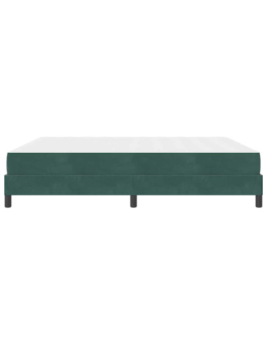 Letto a molle con materasso Verde Scuro 180 x 200 cm Tessuto