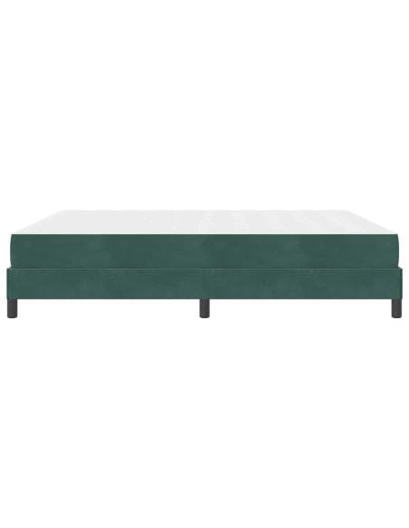 Letto a molle con materasso Verde Scuro 180 x 200 cm Tessuto