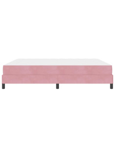 Letto a molle con materasso Rosa 180 x 200 cm Tessuto