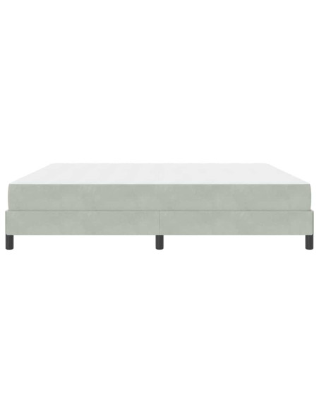 Letto a molle con materasso Grigio chiaro 200 x 200 cm Tessuto