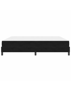 Letto a molle con materasso Nero 200 x 200 cm Tessuto