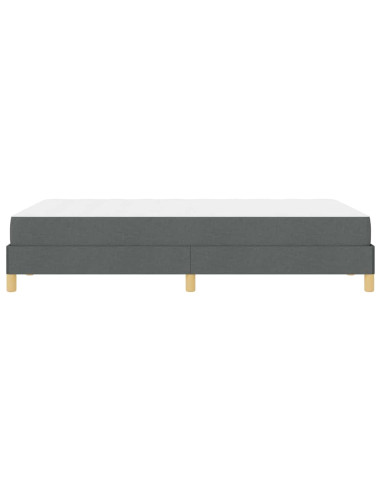 Letto a molle con materasso Grigio scuro 120 x 190 cm Tessuto