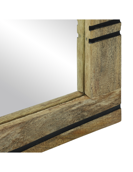 Specchio da bagno con specchio Marrone 70 x 50 x 2,5 cm