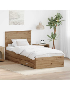 Struttura del letto Rovere artigianale 100 x 200 cm