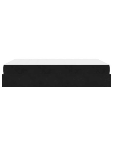 Struttura letto con materasso con materasso 2 pcs Nero Velluto