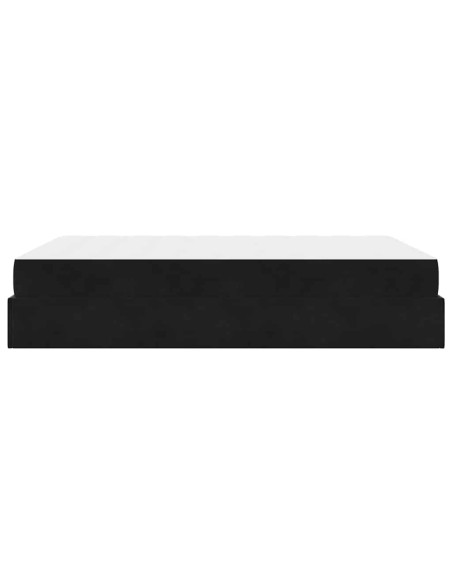 Struttura letto con materasso con materasso 2 pcs Nero Velluto