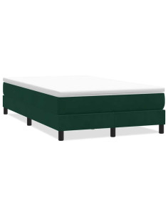 Letto a Molle senza Materasso Verde Scuro 120x220 cm Velluto