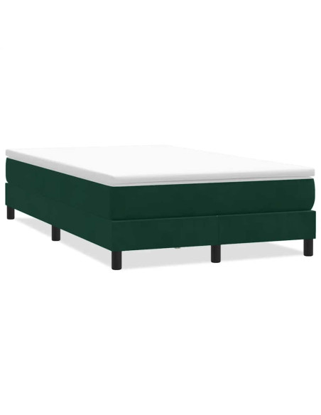 Letto a Molle senza Materasso Verde Scuro 120x220 cm Velluto
