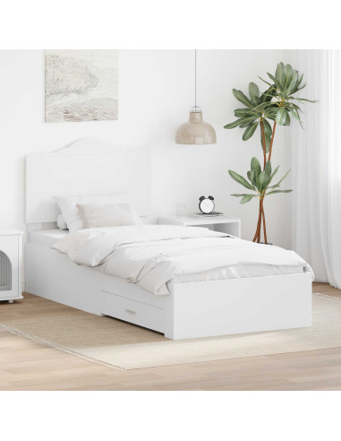 Struttura del letto Bianco 70 x 190 cm Legno multistrato