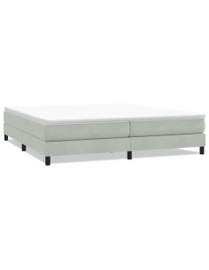 Letto a Molle senza Materasso Grigio Chiaro 200x210 cm Velluto