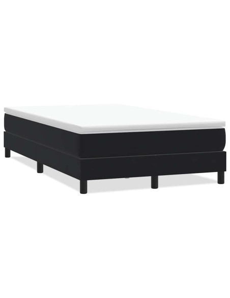 Letto a Molle senza Materasso Nero 120x220 cm in Velluto