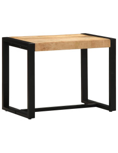 Panca 60x35x45 cm in Legno Massello di Mango Grezzo