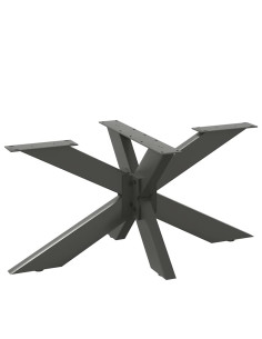 Gamba per tavolino da caffè a forma di ragno antracite 98x58x(42-43) cm in acciaio