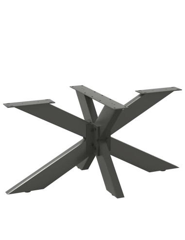 Gamba per tavolino da caffè a forma di ragno antracite 98x58x(42-43) cm in acciaio