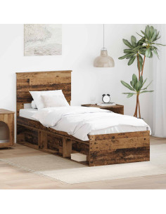 Struttura del letto Legno vecchio 75 x 190 cm Pino massello