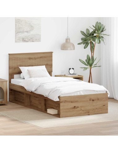 Struttura del letto con testiera Rovere Artigianale 90 x 200 cm