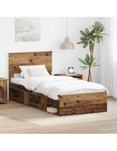 Struttura del letto Legno vecchio 90 x 190 cm Pino massello