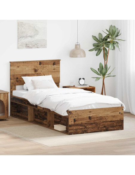 Struttura del letto Legno vecchio 90 x 190 cm Pino massello