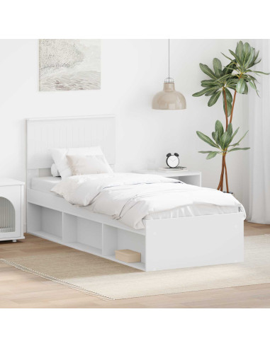 Struttura del letto Bianco 75 x 190 cm Pino massello