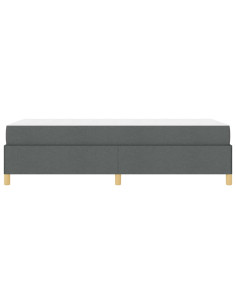 Struttura del letto Grigio scuro 100 x 200 cm Tessuto