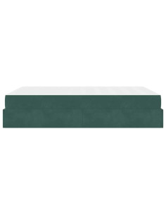 Struttura letto con materasso con materasso 2 pcs Verde Velluto