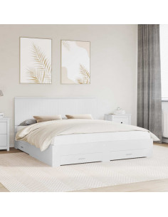 Struttura del letto Bianco 180 x 200 cm Legno multistrato