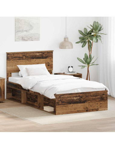 Struttura del letto Legno vecchio 100 x 200 cm Pino massello