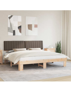 Letto con Testiera Rivestita Talpa 200 x 200 cm Pino massello