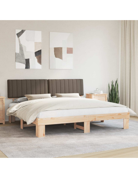 Letto con Testiera Rivestita Talpa 200 x 200 cm Pino massello