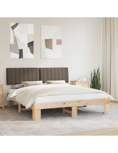 Letto con Testiera Rivestita Talpa 180 x 200 cm Pino massello